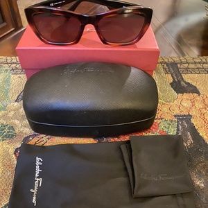 Salvatore Ferragamo Tortoise Sunglasses